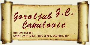 Goroljub Capulović vizit kartica